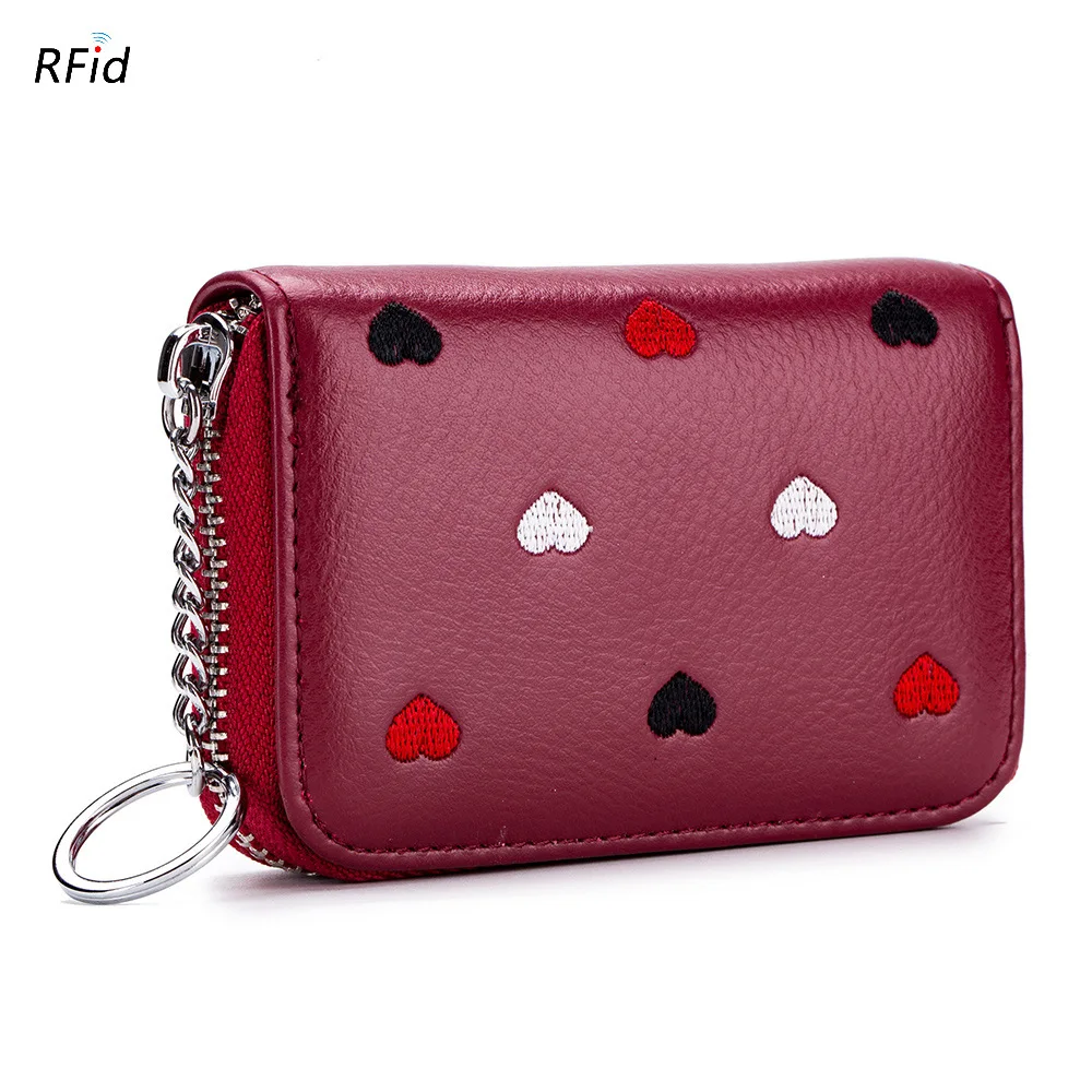 BISI GORO Женский кошелек из натуральной кожи рчид для органной карты сканер