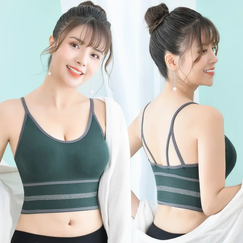 

Women Sport Bras Yoga Shirt Fitness Running Vest Underwear Padded Bra Sports Workout Top Wireless Push Up Brassiere Women Bra