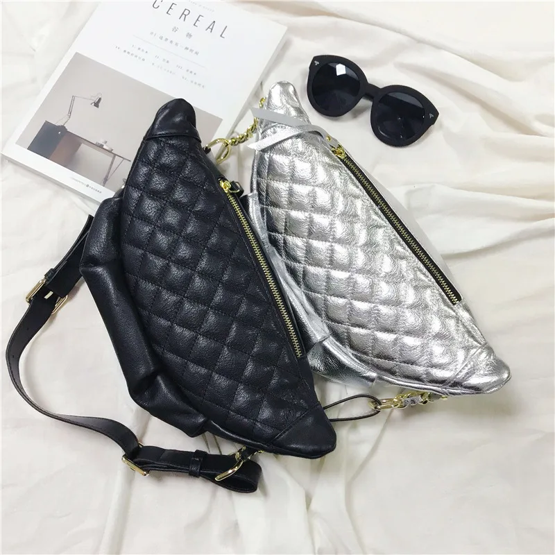 Genuine Leather Fanny Pack Waist Bag Casual Waterproof Antitheft Women Walk Shopping Plaid Belt Multi-function Chest Bags LSH585 | Багаж и