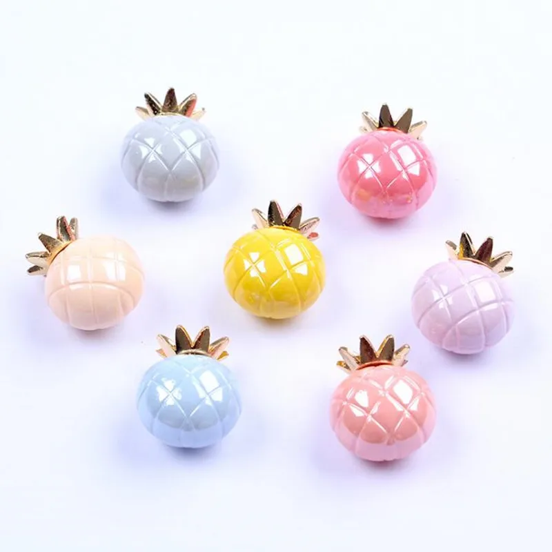 

Модные DIY заколки для волос с изображением ананаса, разноцветные бусины с большим отверстием, подходят для украшения волос, аксессуары, 10 шт....