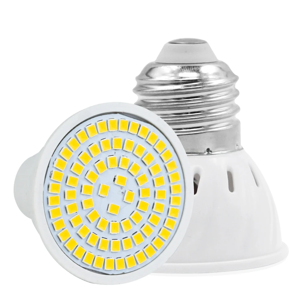 10 шт. светодиодный лампы 220V 230V огни GU10 MR16 E27 E14 Светодиодный прожектор для