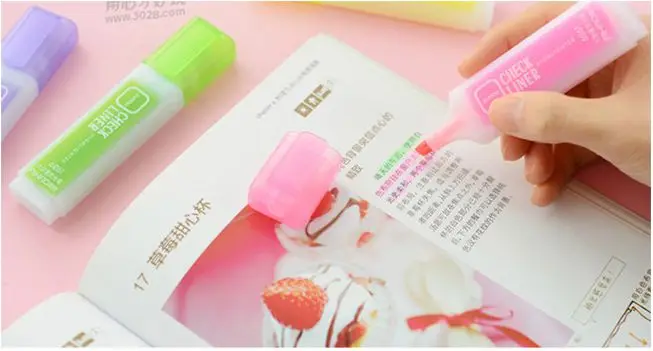 Кавайная флуоресцентная ручка цветная матовая наклонная Толстая творческая