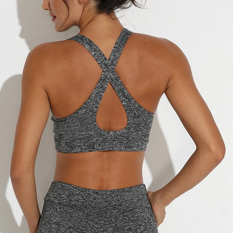 

Women's Cross Strap Sports Bra Shock Absorption Running Yoga Activity Top Sports Chest Strap