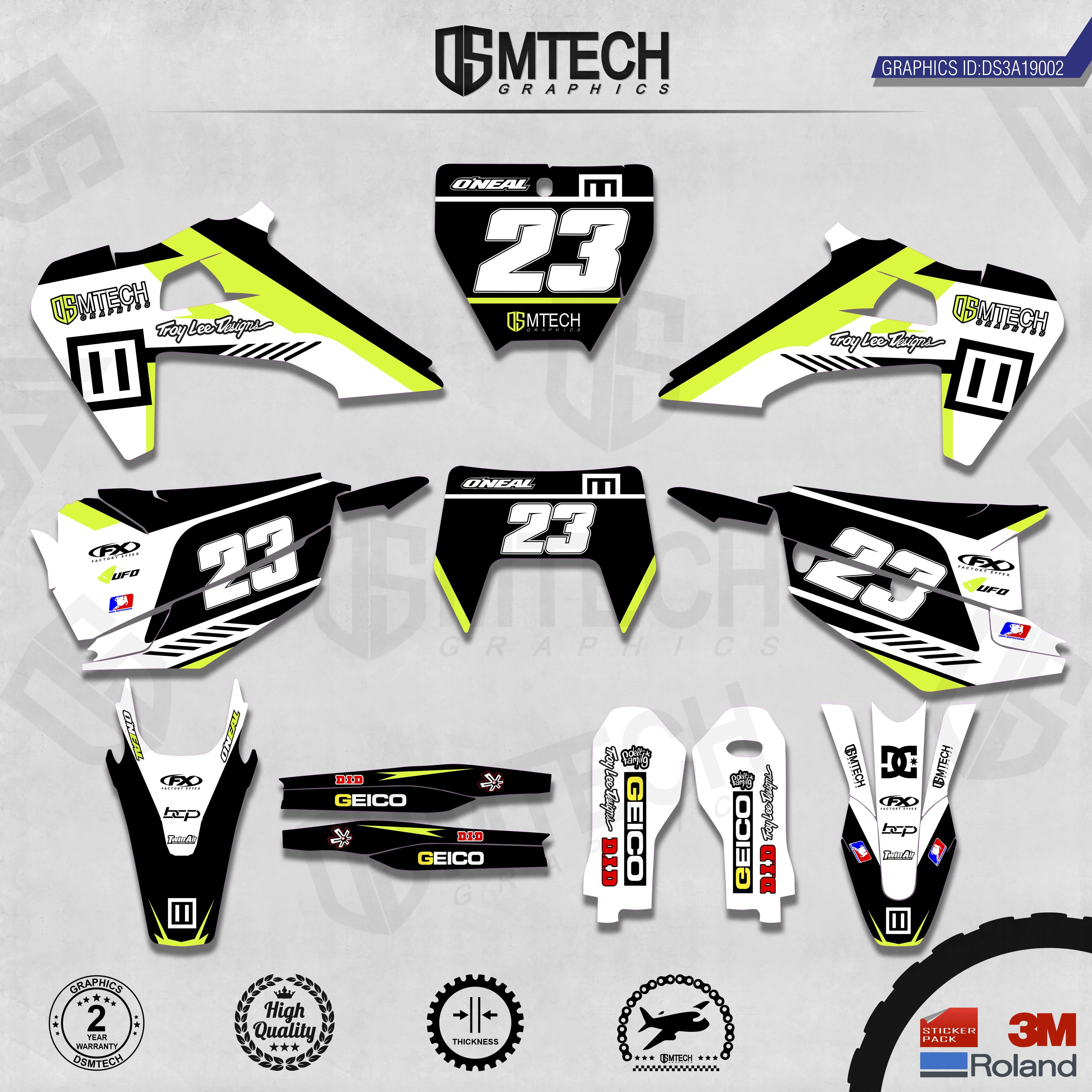 DSMTECH Customized Team Graphics Backgrounds Decals 3M Custom Stickers For TC FC TX FX FS 2019-2021 TE FE 2020-2022 002