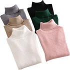 Женский трикотажный свитер-водолазка VK, повседневный мягкий джемпер, Модный облегающий эластичный пуловер, весна-лето 2021