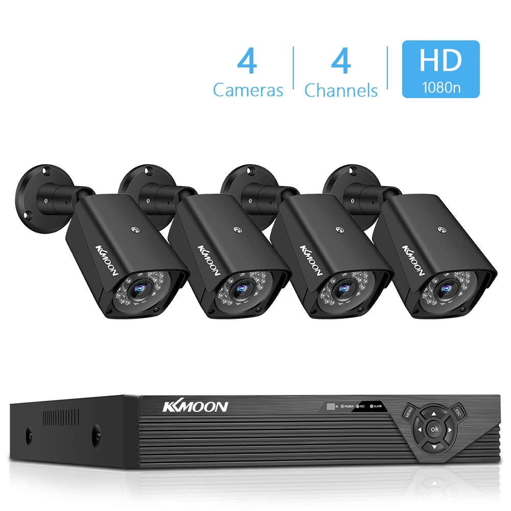 

Security Camera System 1080P DVR Digital Video Recorder+4pcs Full HD 1080P Weatherproof Indoor Outdoor Surveillance Cameras