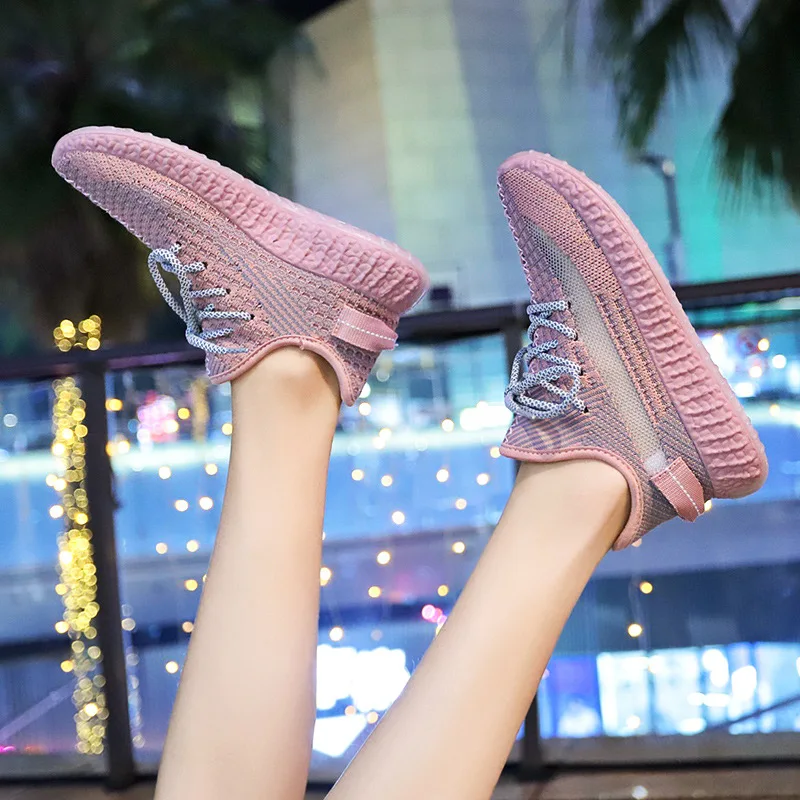 Светоотражающие дышащие кроссовки для женщин Сезон лето Новинка 2020 года