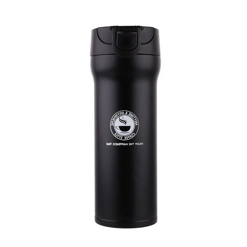 black 2 Urijk 400/500 мл вакуумные термосы для автомобиля кофейные кружки двухслойные из нержавеющей стали Портативный стакан Термос Чашка термическая чашка - Цвет: black 2