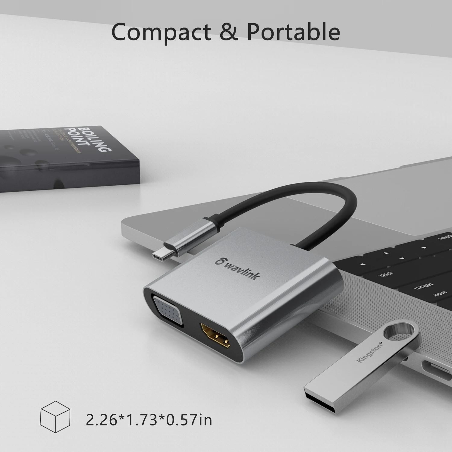 Wavlink USB C к VGA адаптер HDMI-совместимый тип-c двойному HDMI дисплей сплиттер конвертер