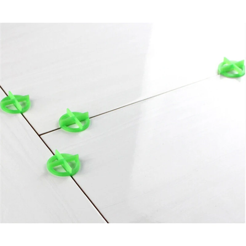 

100pcs / Lot 1.5mm Green White Cross Tile Leveling Tile Leveling System Base Cap Spacer Flooring