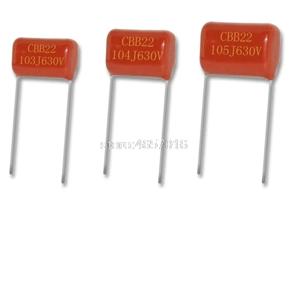 

FREE SHIPPING 100PCS 630V 105J 1uF P=20MM CBB capacitors