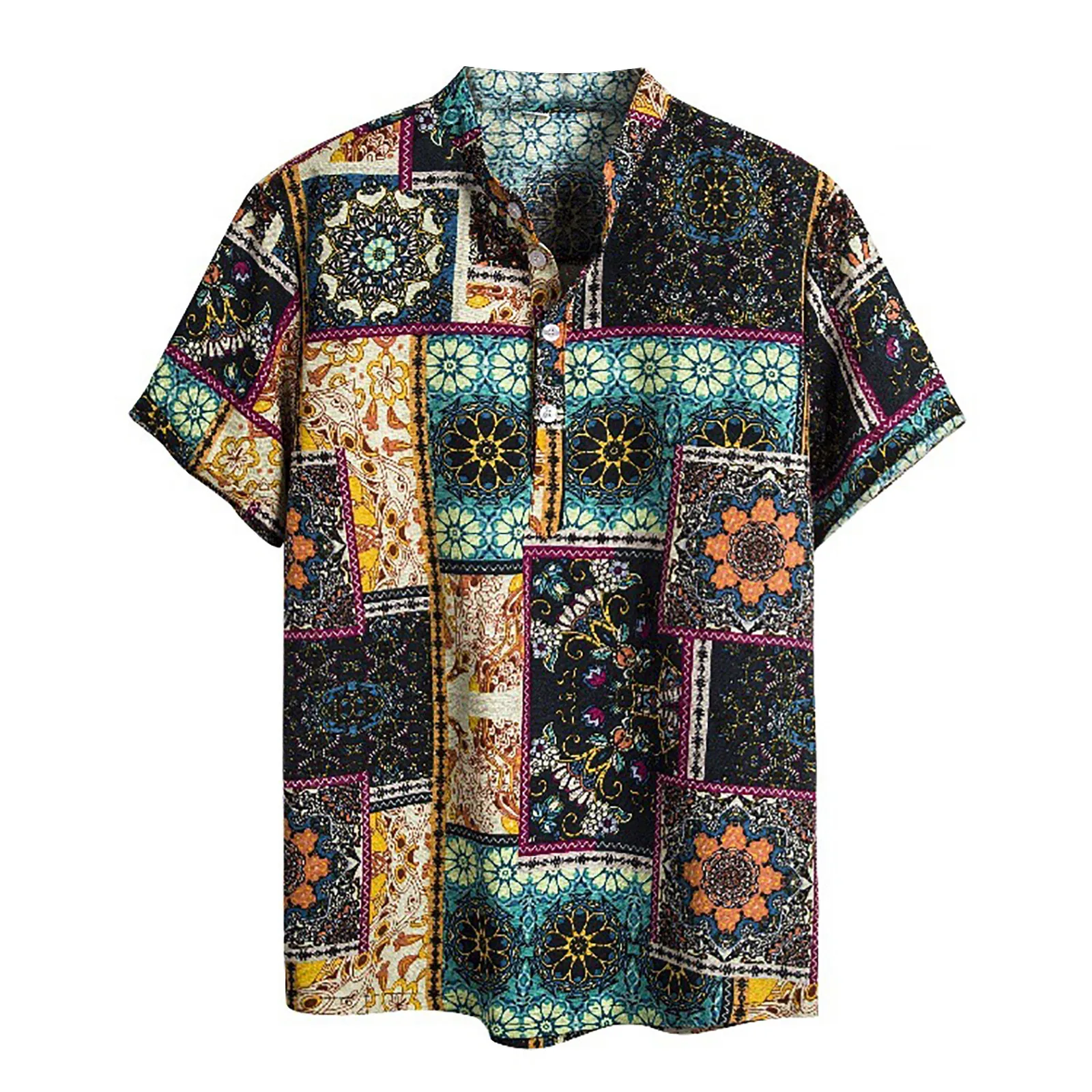 Мужская Летняя Пляжная рубашка Feitong с коротким рукавом гавайская пляжная