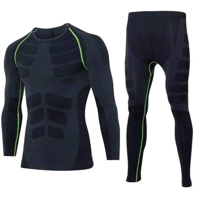 Футболки + штаны комплекты термобелья для мужчин быстросохнущие анти микробные