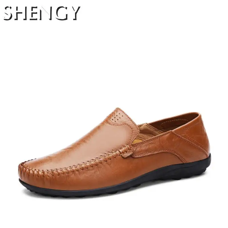 

Mens Loafers PU Leather Slip On Flat Soft Luxury Italy Male Footwear Winter Plush Warm Big Size Handmade Casual Men Driving Shoe