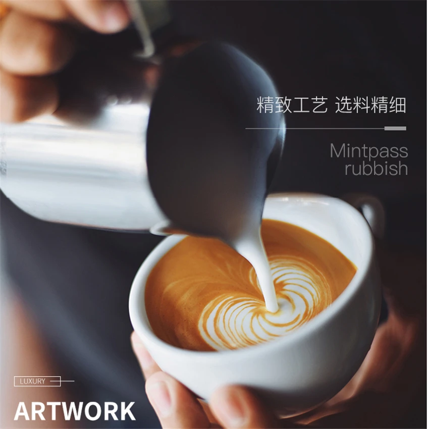 

600ml Colorful Stainless Steel Frothing Pitcher Pull Flower Cup Cappuccino Art Pitcher Jug Milk Frothers Mug Coffee Tools