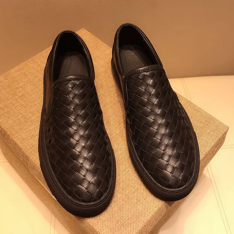 Лоферы мужские из натуральной кожи деловая модная повседневная Брендовая обувь