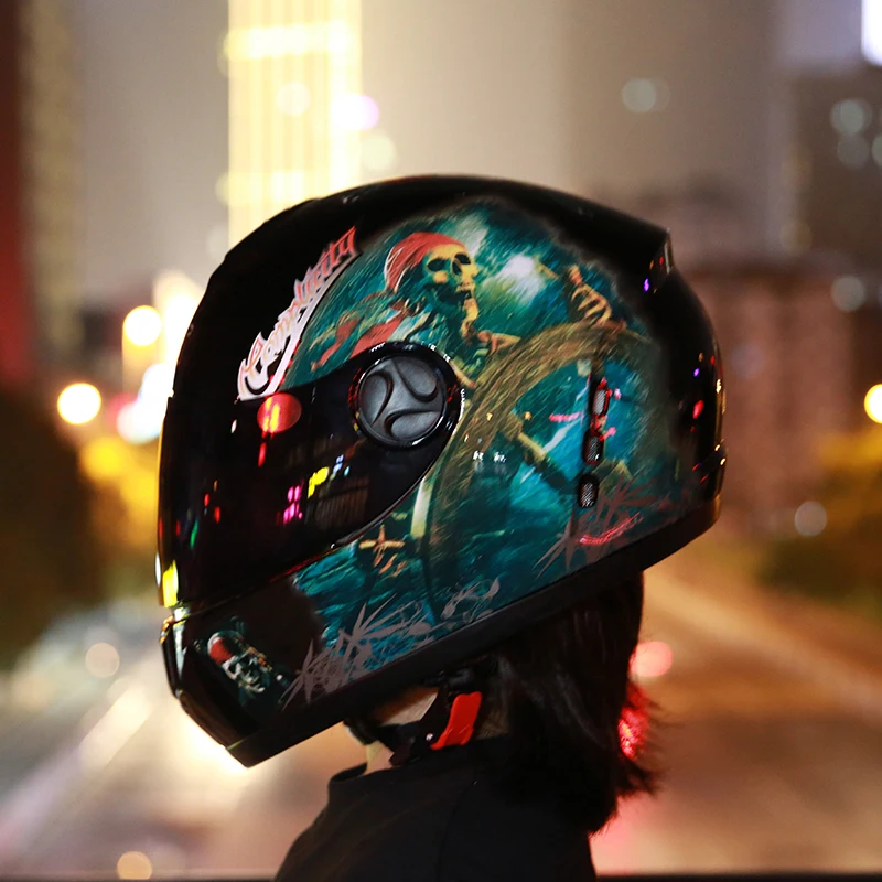 New Ais Helmet Men and Women Electric Motorcycle Helmet Full Helmet Four Seasons Winter Warm Knight Gray Personality