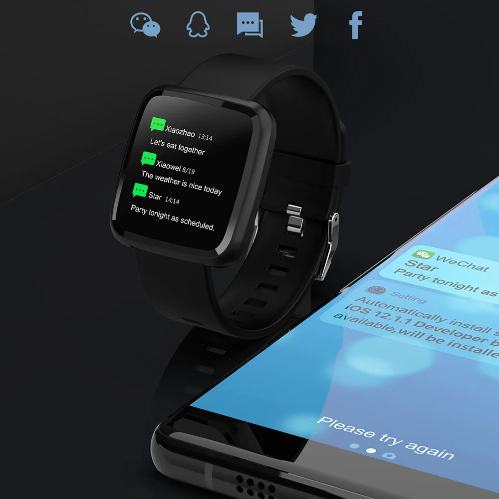 PRO Смарт часы полный экран сенсорный IP67 Водонепроницаемый Bluetooth Спорт фитнес