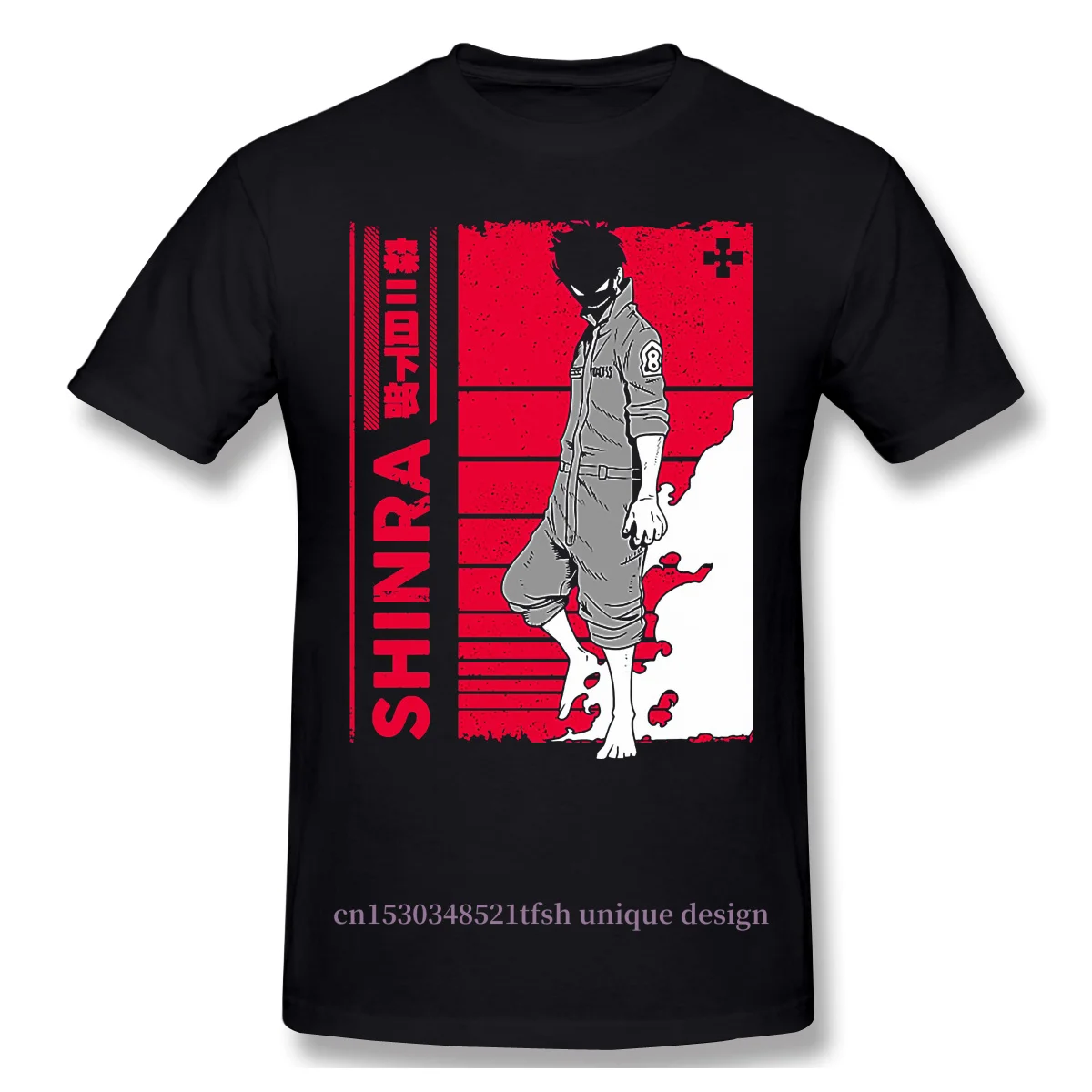

Shinra Kusakabe LookAnime Clothes Design Fire Force Tamaki Manga Anime Cotton Camiseta Men T-Shirt
