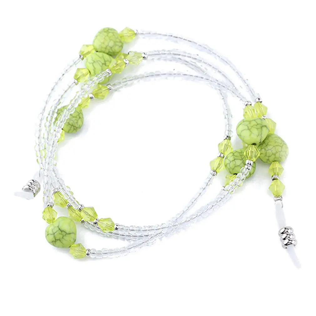 Очки веревка ремень бусины противоскользящие солнцезащитные очки цепи жемчуг