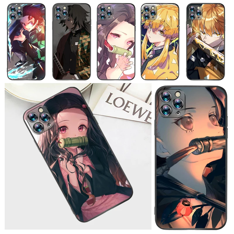 

Demon Slayer Kamado Nezuko Kamado Tanjirou Kimetsu No Yaiba Agatsuma Zenitsu Phone Case For iPhone 7 8 Plus 6 6S Coque