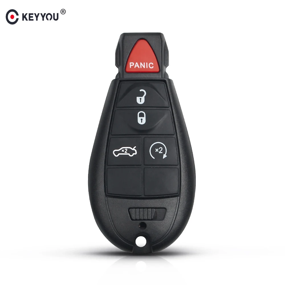 

Чехол для ключа дистанционного управления KEYYOU для DODGE, Chrysler, Jeep, Dodge Grand, Caravan, Town and Country автомобильный смарт ключ-брелок, 4 + 1/5 кнопок