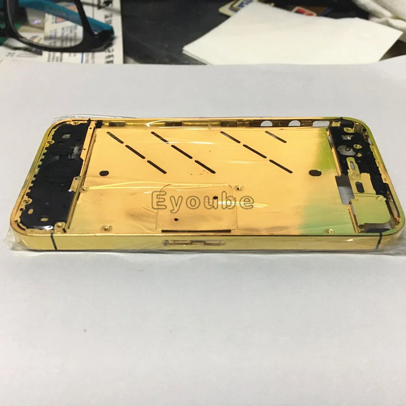 Для iphone 4g 4S ободок настоящий позолоченный ободок Золотой корпус для iphone 4 4g 4S
