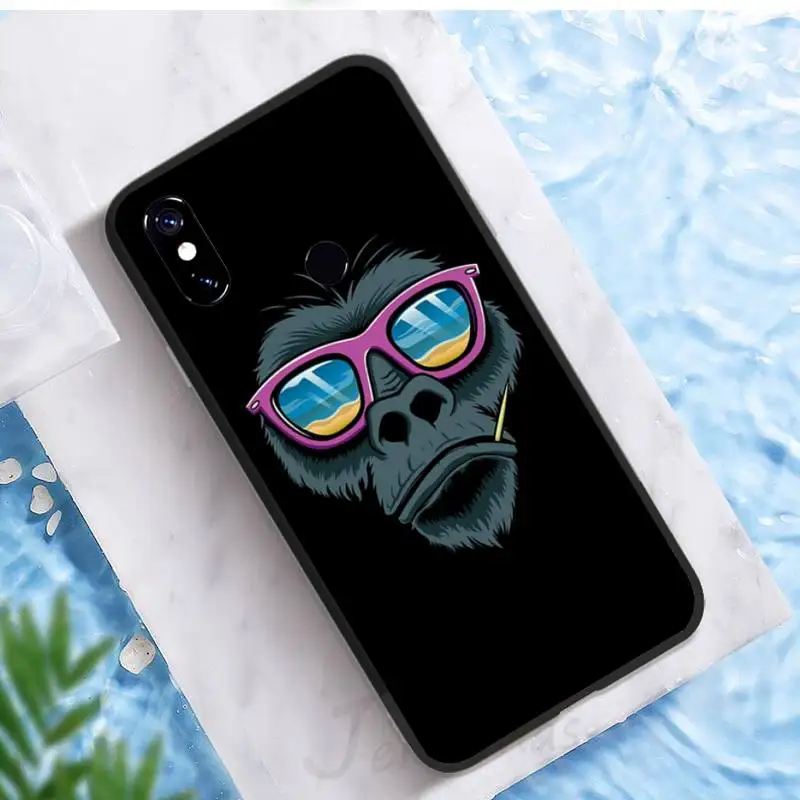 

smoking monkey Phone Case For Xiaomi Redmi note 7 8 9 t k30 max3 9 s 10 pro lite