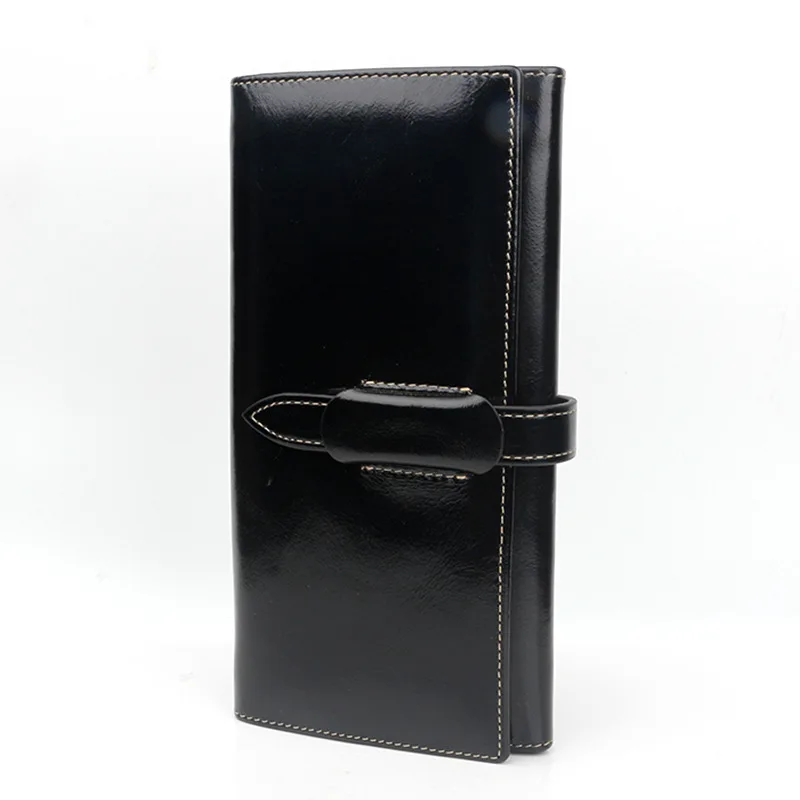 RFID Blocking Luxury Genuine Leather Wallets Fashion Long Fashion Quality Card Holder Classic Purse Zipper Brand Wallet