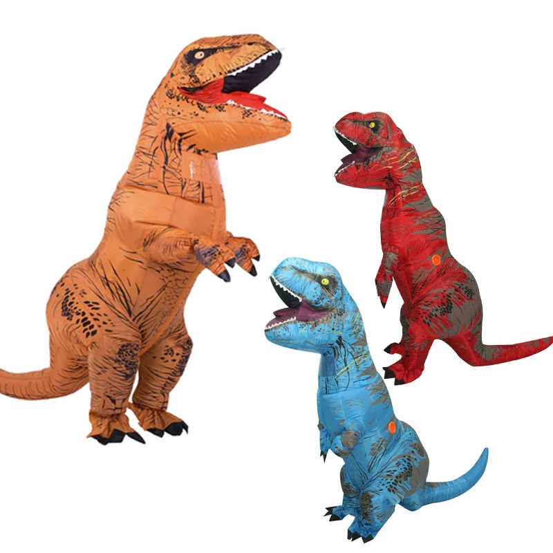 T REX надувной костюм талисман для детей взрослых аниме косплей динозавр животное