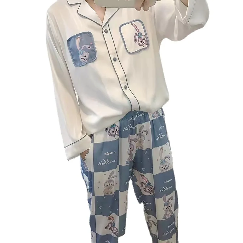 SURE YOU LIKE New Autumn Women Cartoon Cute Pajamas Sets Long Sleeve Leisure Sleepwear For Women Loss Nightwear Homewear Suit