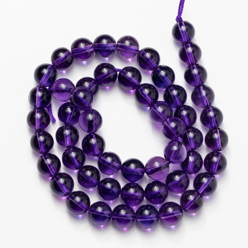 

Wholesale Piezoelectricity Amethysts 6 8 10mm Natural Stone Clear Purple Crystal Beads Loose Beads for DIY Bracelet Jewelry