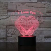 valentines day gifts 3d lamp illusion led night light i love you romantic love lights present for girls lady bedroom decor