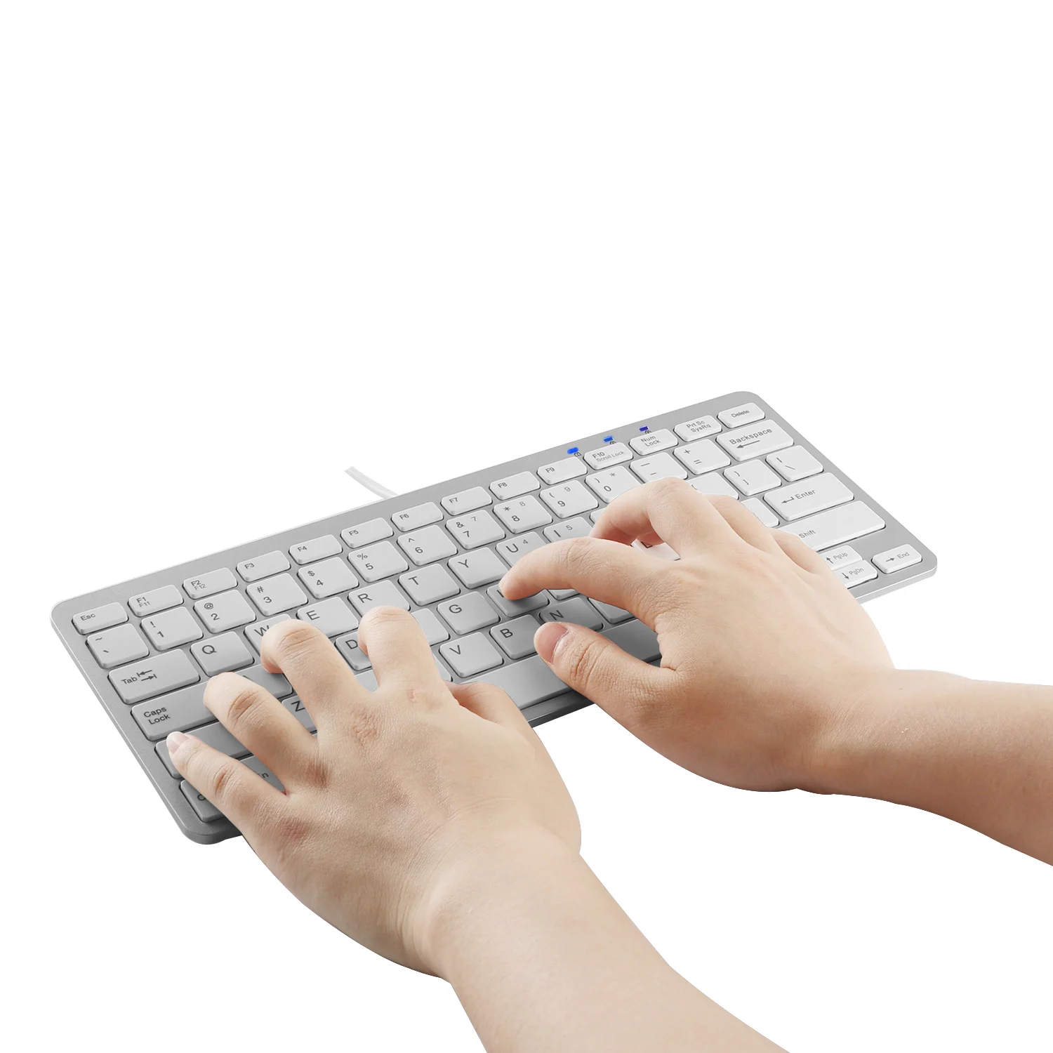 

CHYI Ultra-thin Keyboard USB Wired Gaming KeyboardLaptop PC Keypad Office Computer White Keyboard Ergonomic Design For Desktop