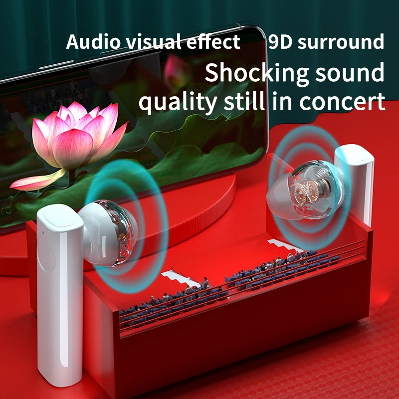 

X5 TWS Wireless Headphones Bluetooth V5.1 Earphone 9D Stereo Earbuds In-ear Handsfree Headset With Mic 2000mah LED Charing Case