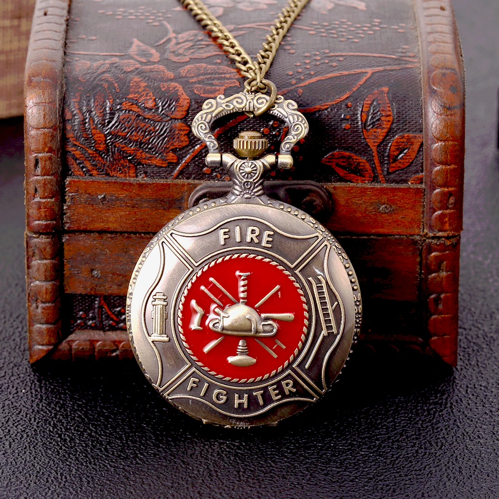 Креативные карманные часы 8829 медного цвета красные с тиснением|Карманные часы| |