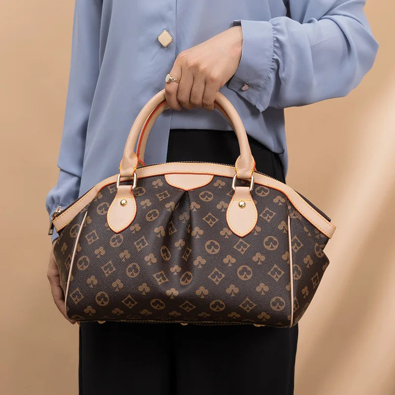 

New Women Vintage Print Dumpling Shoulder Handbag Luxury Fashion Son-mother Bag High Quality Corssbody Bag Purse and Wallet Tote