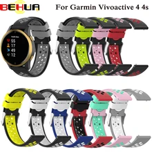 Silicone Breathable Watchband Strap for Garmin Vivoactive 4 4s Smart Watch Bracelet 18mm 22mm Wrist Band outdoor Sport Correa