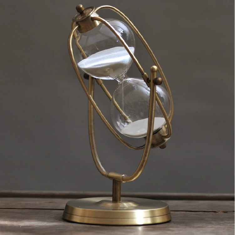 Часы в ретро стиле металлические поворотные часы с песочным стеклом часами 60