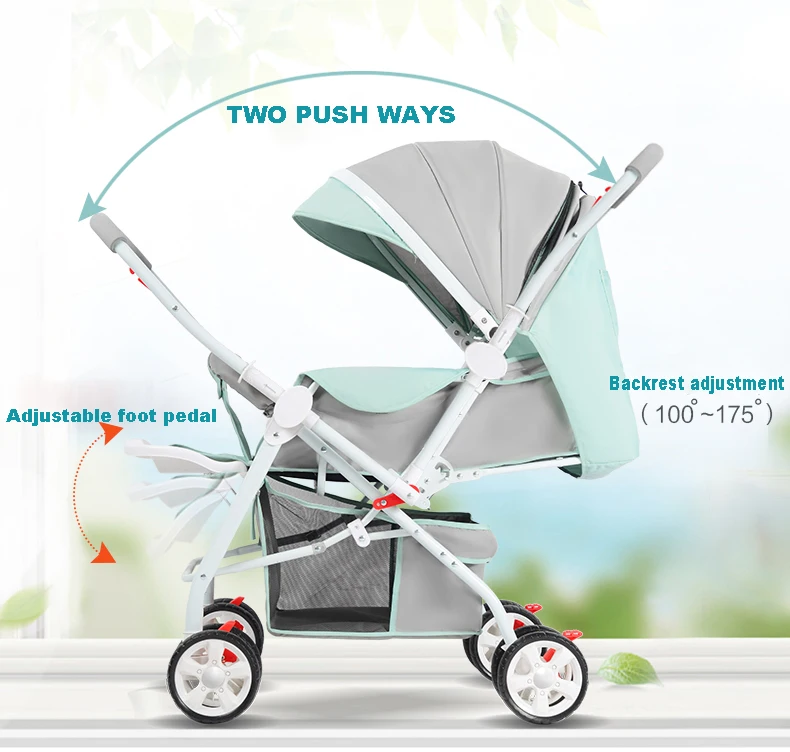 Детская коляска двухсторонняя выполнения может сидеть полулежа ультра
