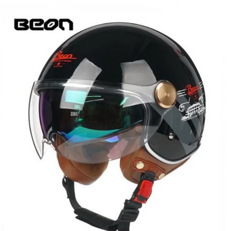 БЕОН Электрический мотоциклетный шлем открытого типа с цветными линзами "Яркое дерево" для женщин и мужчин, аксессуары для мотокросса и скутера М Л XL