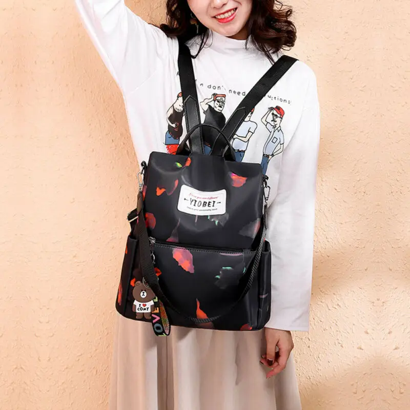 Женский рюкзак кошелек Противоугонный водонепроницаемый ткань Оксфорд школьная