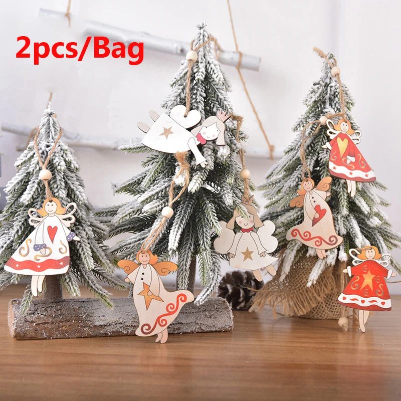 

Рождественские украшения, деревянные подвески, ангел, деревянные поделки, украшение для рождественской елки, новогодний подарок для детей, ...