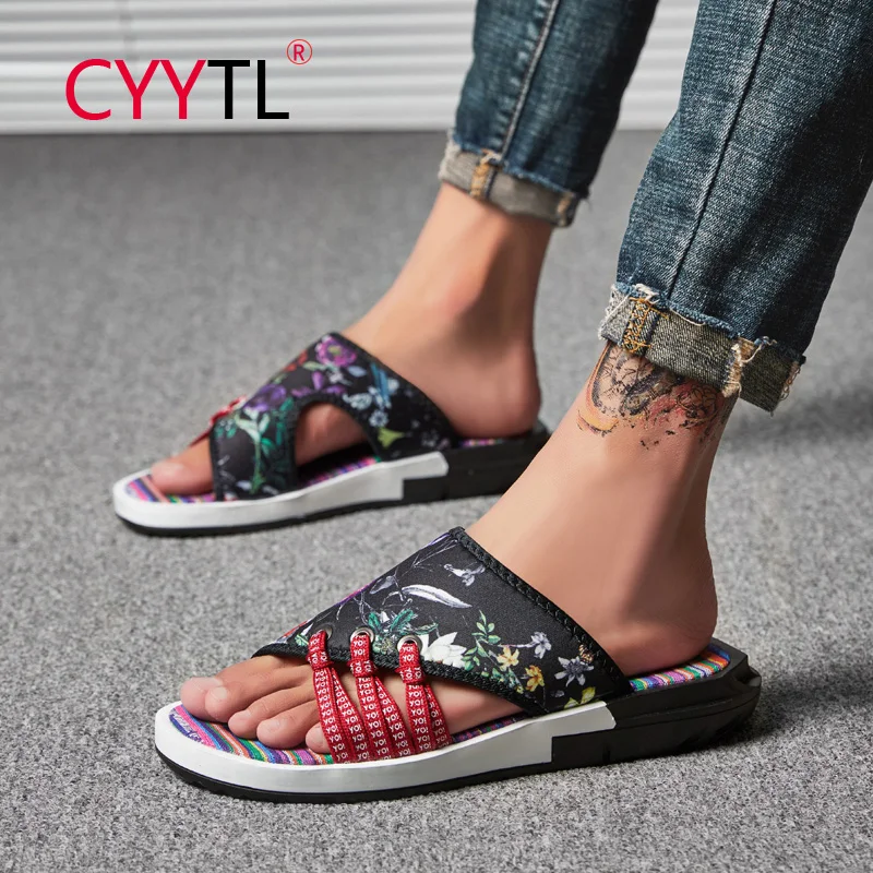 Сандалии CYYTL мужские для улицы Брендовые повседневные Нескользящие пляжная