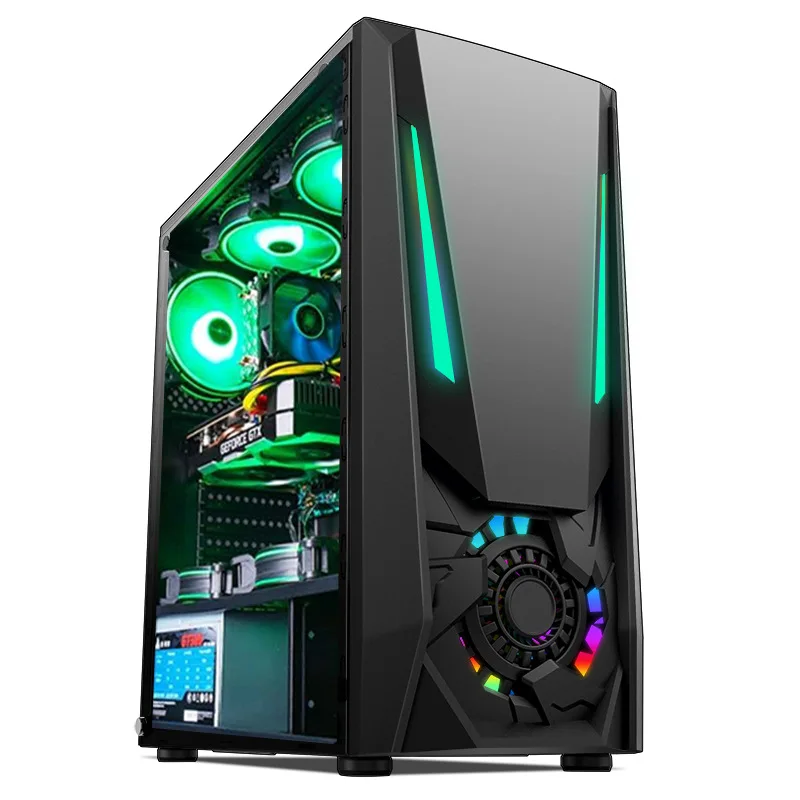 Wholesale OEM desktop consumer electronics CoreE5-2660 LED 16GB HDD SSD GTX 1060 6GB GPU VGA low cost computer