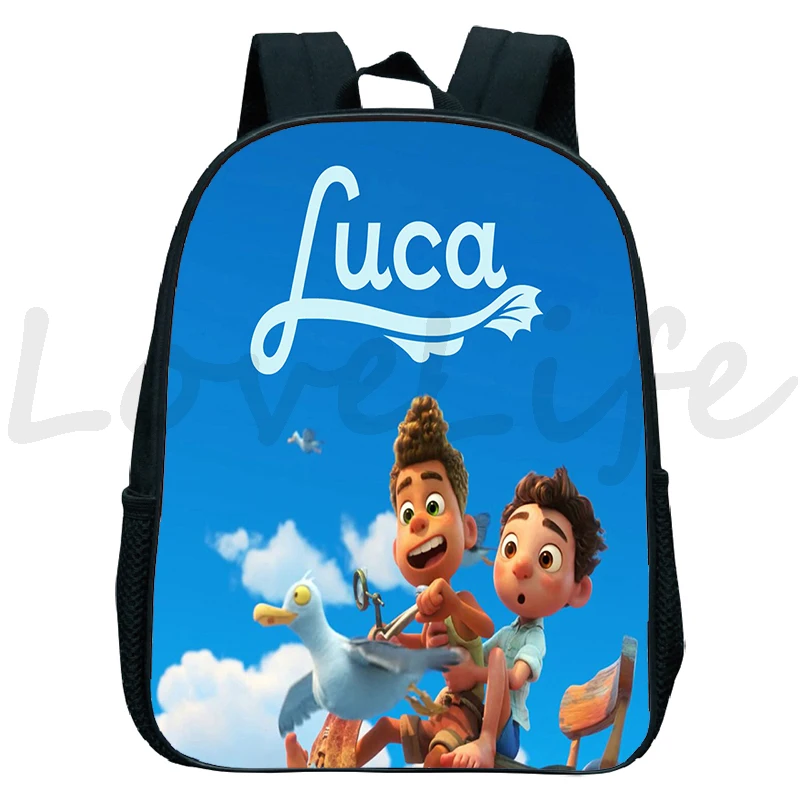 

12 Inch Luca Alberto Sea Monster Anime Backpack for Boys Girls Kids School Bag Fashion Daypack Kindergarten Children Schoolbags