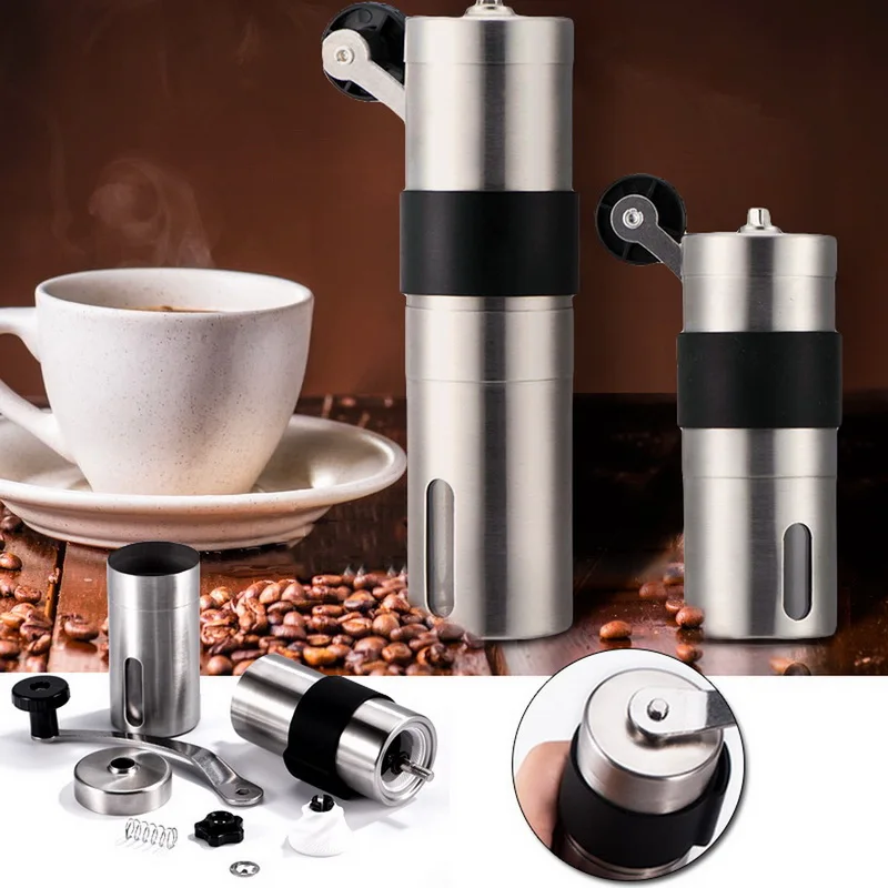 Ручная керамическая кофемолка из нержавеющей стали регулируемая мельница для