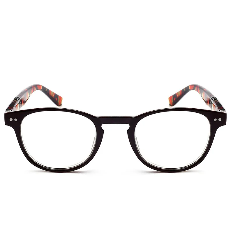 Для женщин очки для чтения круглый рамки фиолетового синего черного далеко