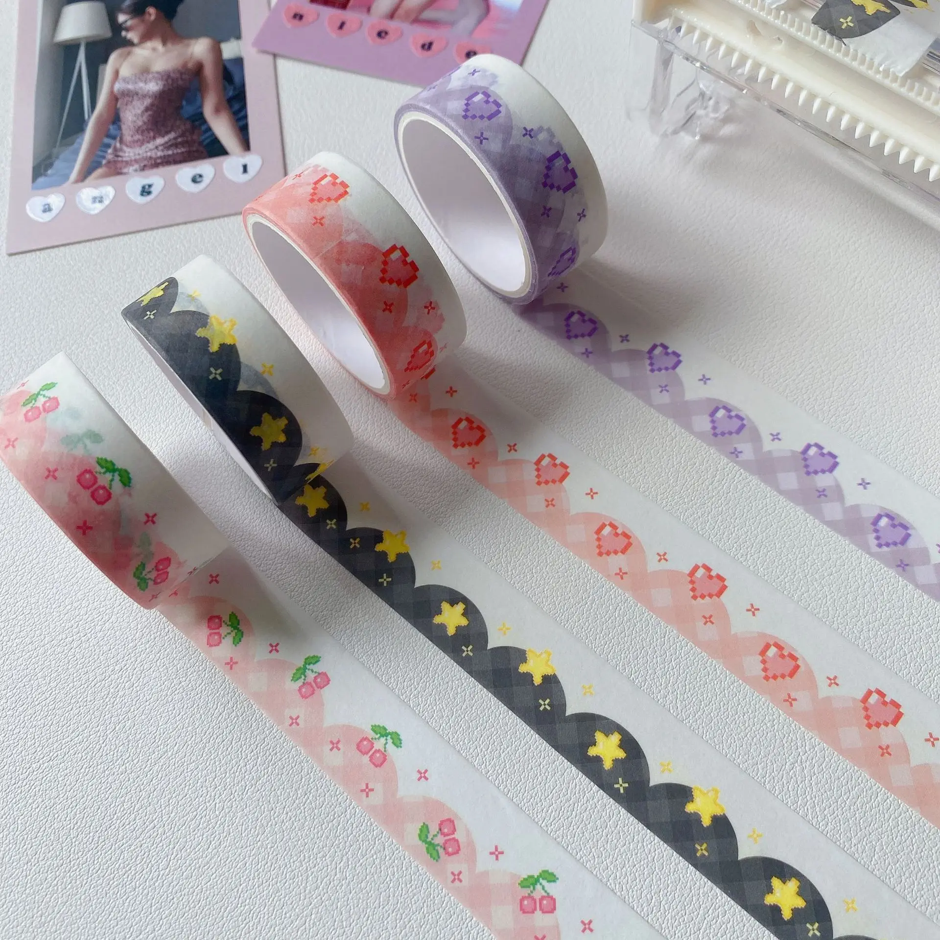 

Kawaii Cartoon Decoration Tape Paper DIY Masking Tape Creative Scrapbooking Stationary School Art Supplies
