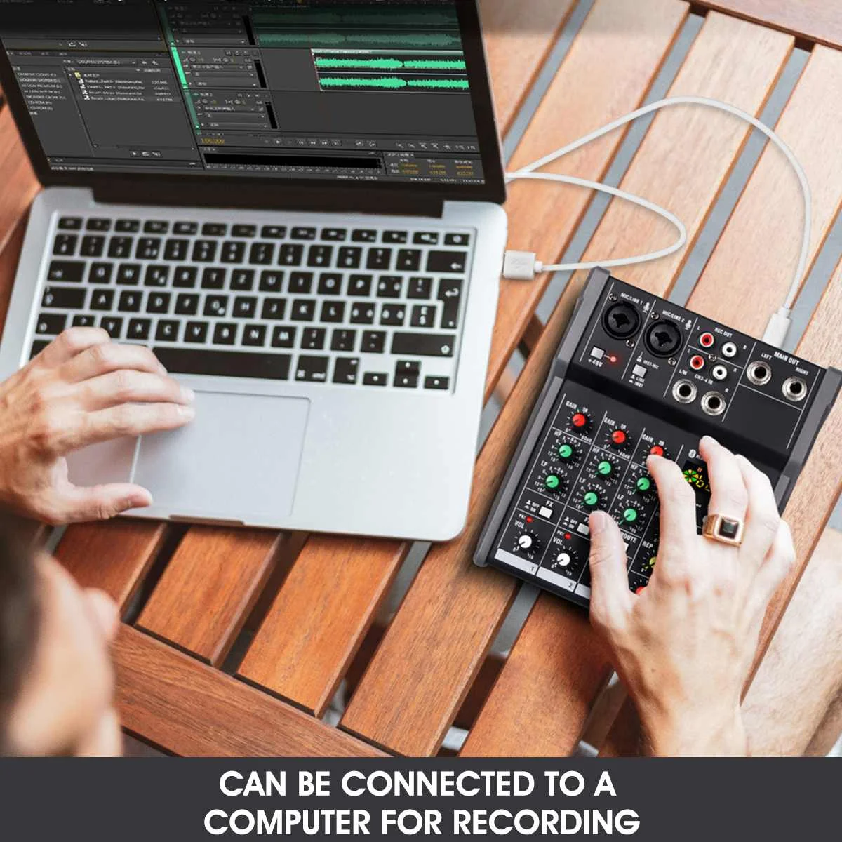 4 канальная Bluetooth микшерная консоль CLAITE для звуковой карты цифровой аудиомикшер